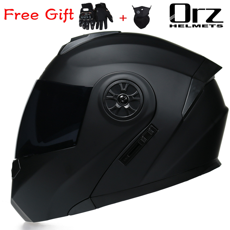 Dual Visor Motorcycle Racing Helmet - خوذة دراجة نارية ORZ-161 الأحدث معتمدة