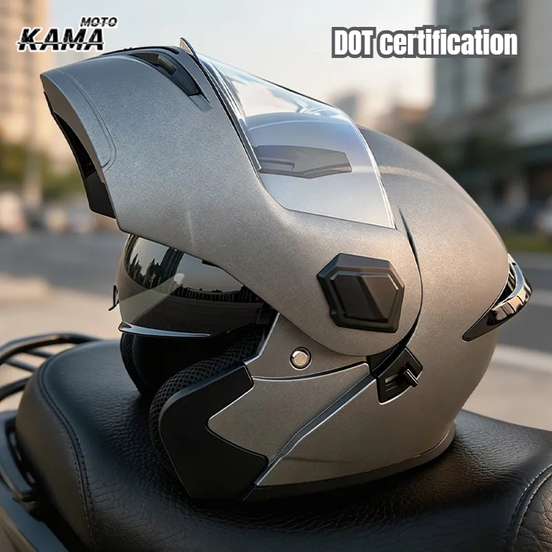 Modular Flip Up Motorcycle Helmet Dot Approved - خوذة دراجة نارية قابلة للطي، تصميم