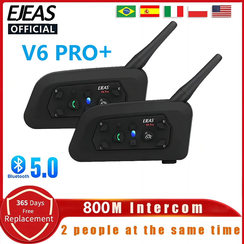 Universal Motorcycle Helmet Intercom Headset - EJEAS vPro للدراجات النارية ، Communicator