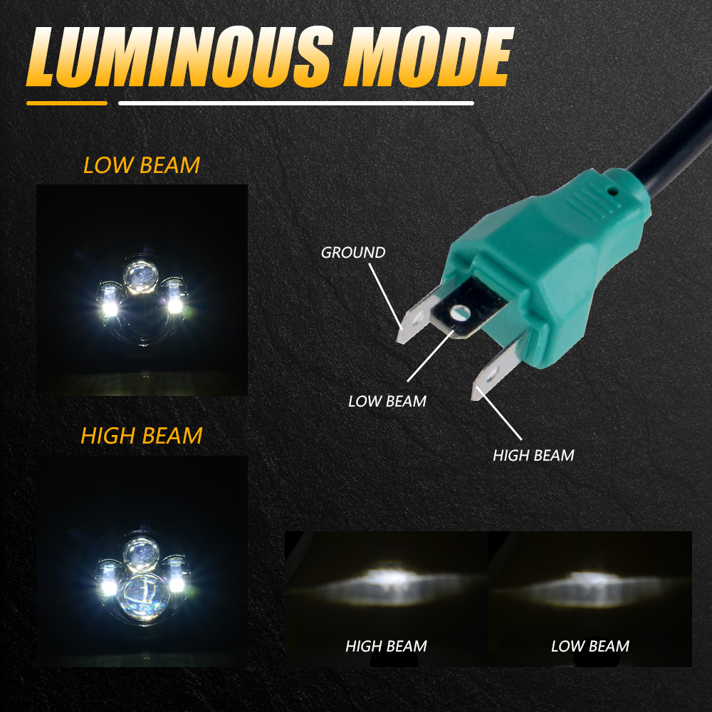 كشافات أمامية عالمية 7 بوصة LE - مراجعة Universal Motorcycle Led Headlight Projector وسعره