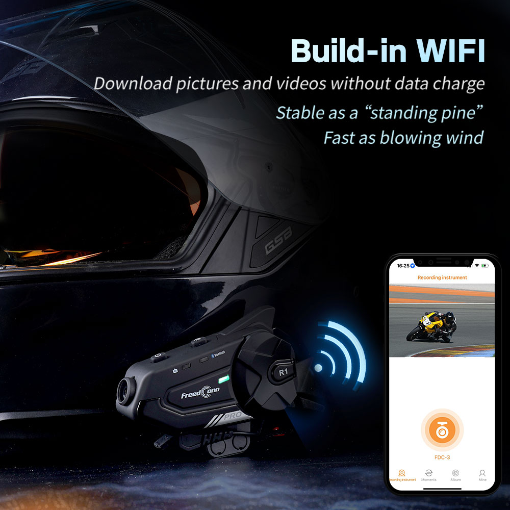 Freedconn دراجة نارية الاتصال  - مراجعة Universal Motorcycle Helmet Intercom Headset وسعره