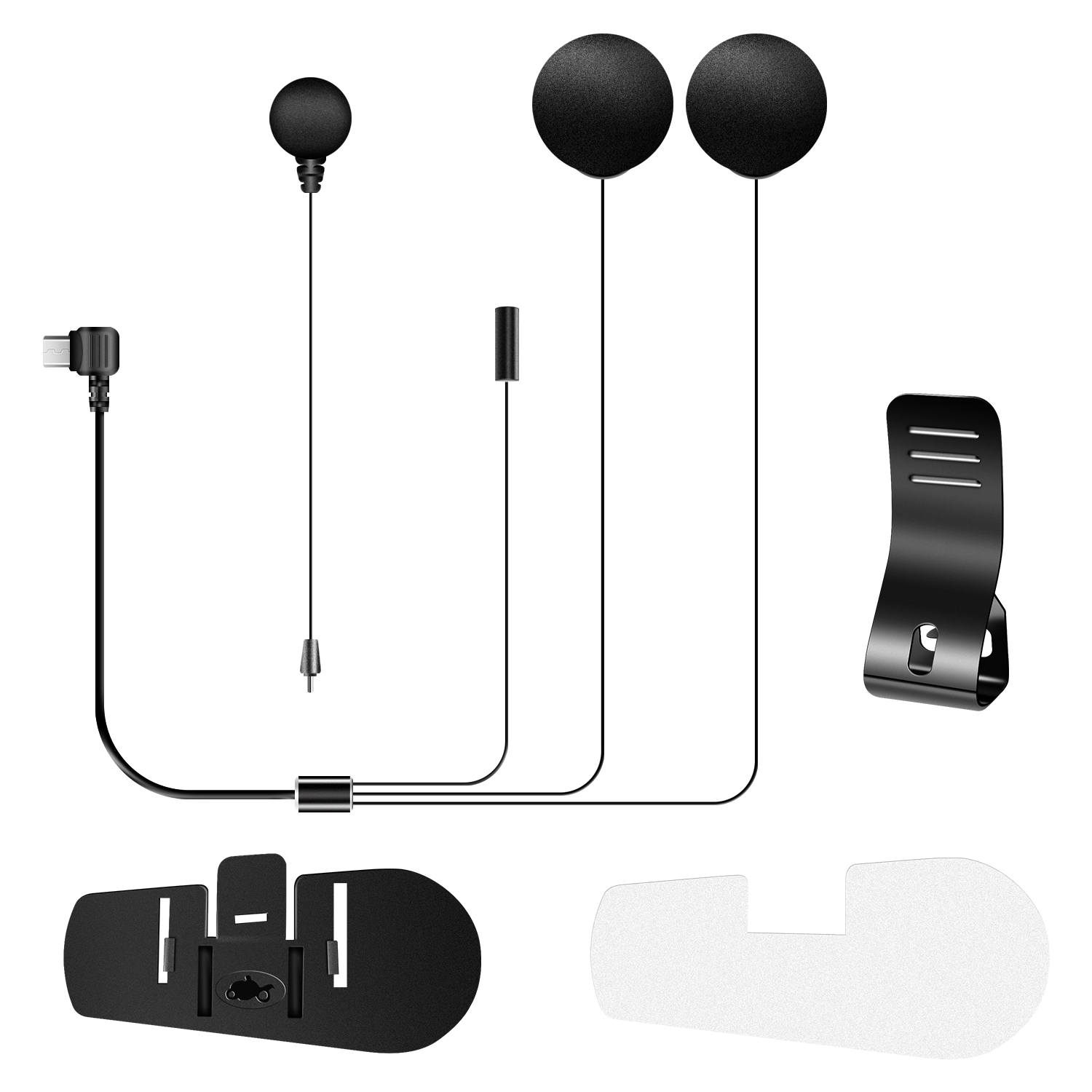 ميكروفون وسماعة أذن من Fodspor - مراجعة Universal Motorcycle Helmet Intercom Headset وسعره