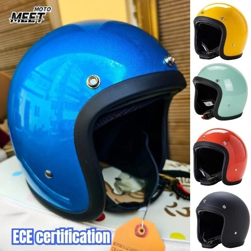 خوذة دراجة نارية مفتوحة الوجه  - مراجعة Vintage Open Face Retro Helmet وسعره