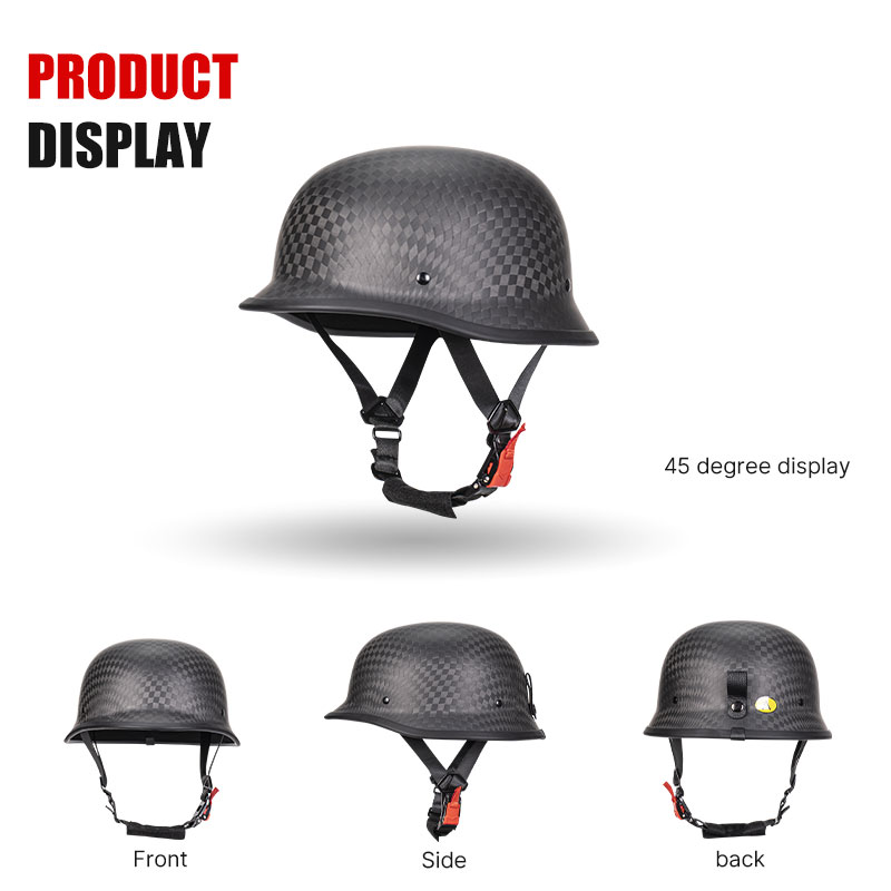 خوذة نصف من ألياف الكربون المز - مراجعة Carbon Fiber Lightweight Motorcycle Helmet وسعره