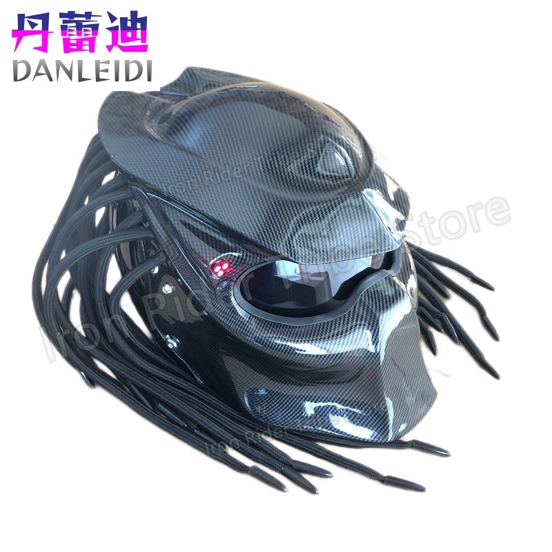 خوذة دراجات نارية كاملة الوجه  - مراجعة Custom Predator Motorcycle Helmet وسعره