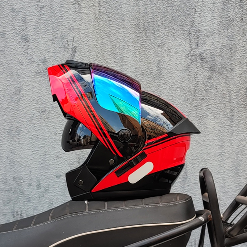 أحدث خوذة أمان معتمدة من وزارة - مراجعة Dual Visor Motorcycle Racing Helmet وسعره