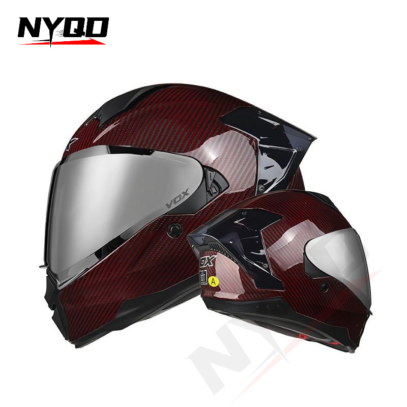 خوذة دراجة نارية كاملة الوجه م - مراجعة Dual Visor Motorcycle Racing Helmet وسعره