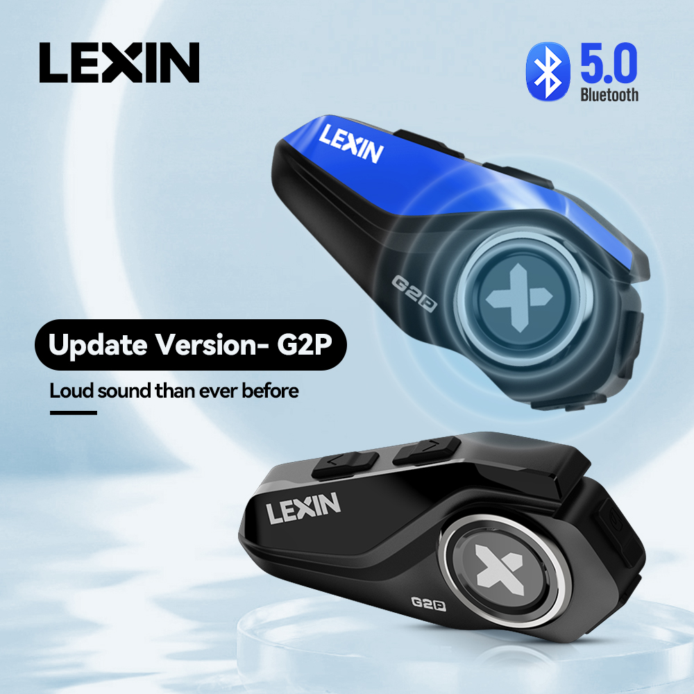 خوذة دراجة نارية Lexin-G2P بلو - مراجعة Universal Motorcycle Helmet Intercom Headset وسعره