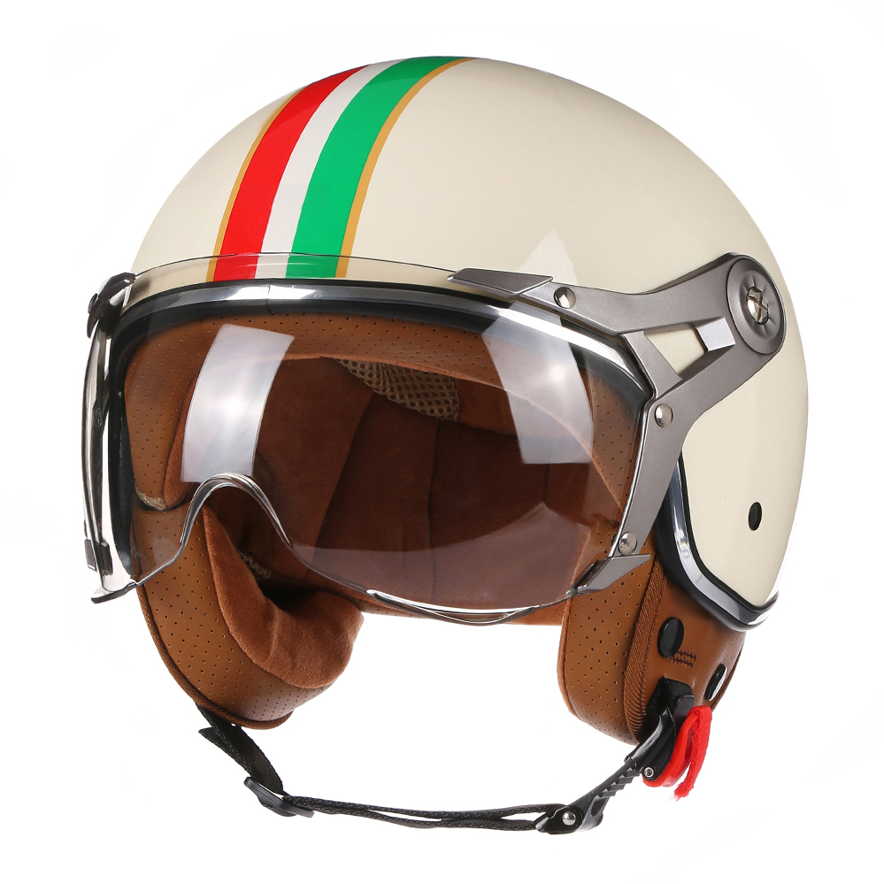 خوذات دراجات نارية مفتوحة الوج - مراجعة Vintage Open Face Retro Helmet وسعره