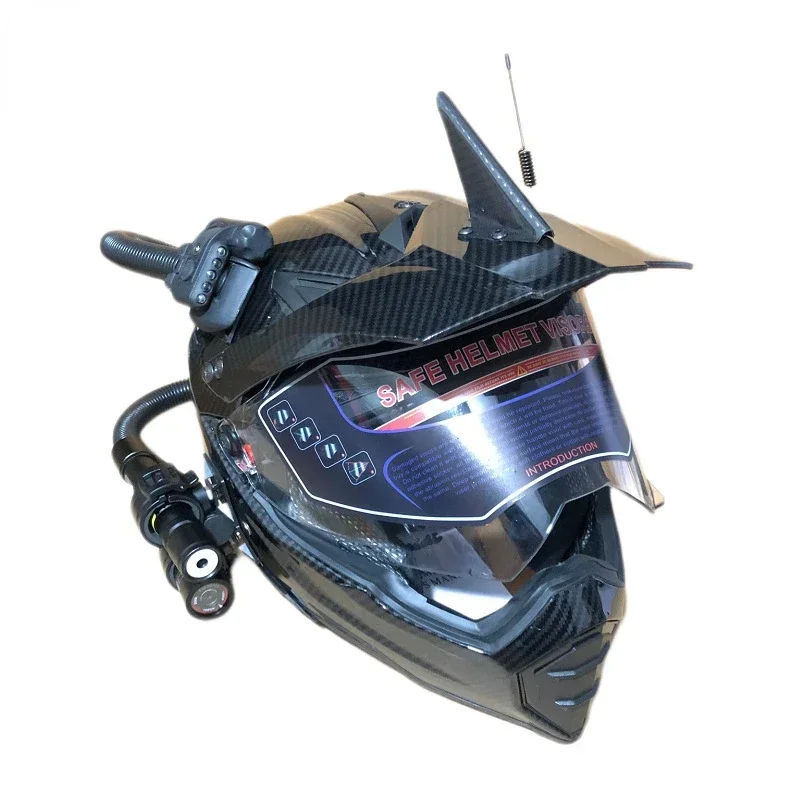 خوذة الرجعية دراجة نارية على ا - مراجعة Full Face Motorcycle Helmet With Bluetooth وسعره