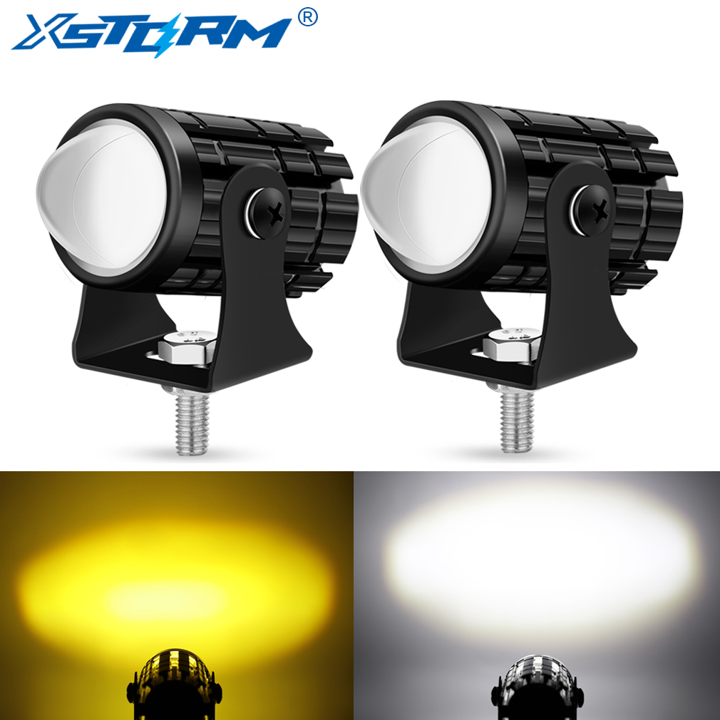 العالمي للدراجات النارية LED ا - مراجعة Universal Motorcycle Led Headlight Projector وسعره